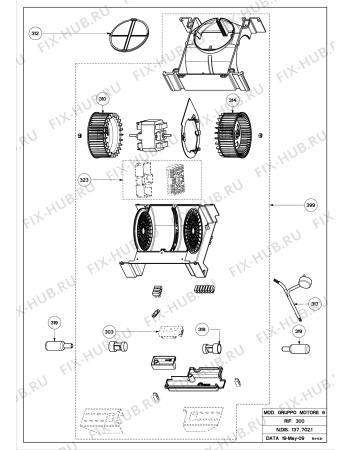 Взрыв-схема вытяжки Beko CTB 6407 W (8912780200) - CTB6407W Patlatılmış resim